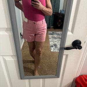 a.n.a Pink Bermuda Shorts Structured Fit Cotton Blend